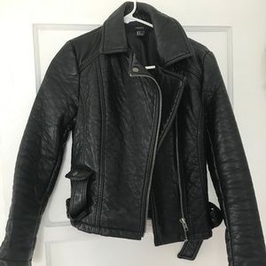 Faux Black Leather Jacket